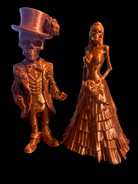 Ein faszinierendes, wenn auch gruseliges Pärchen aus dem 3D-Drucker – nicht nur perfekt für Halloween, sondern auch für alle Gothic-Liebhaber geeignet.