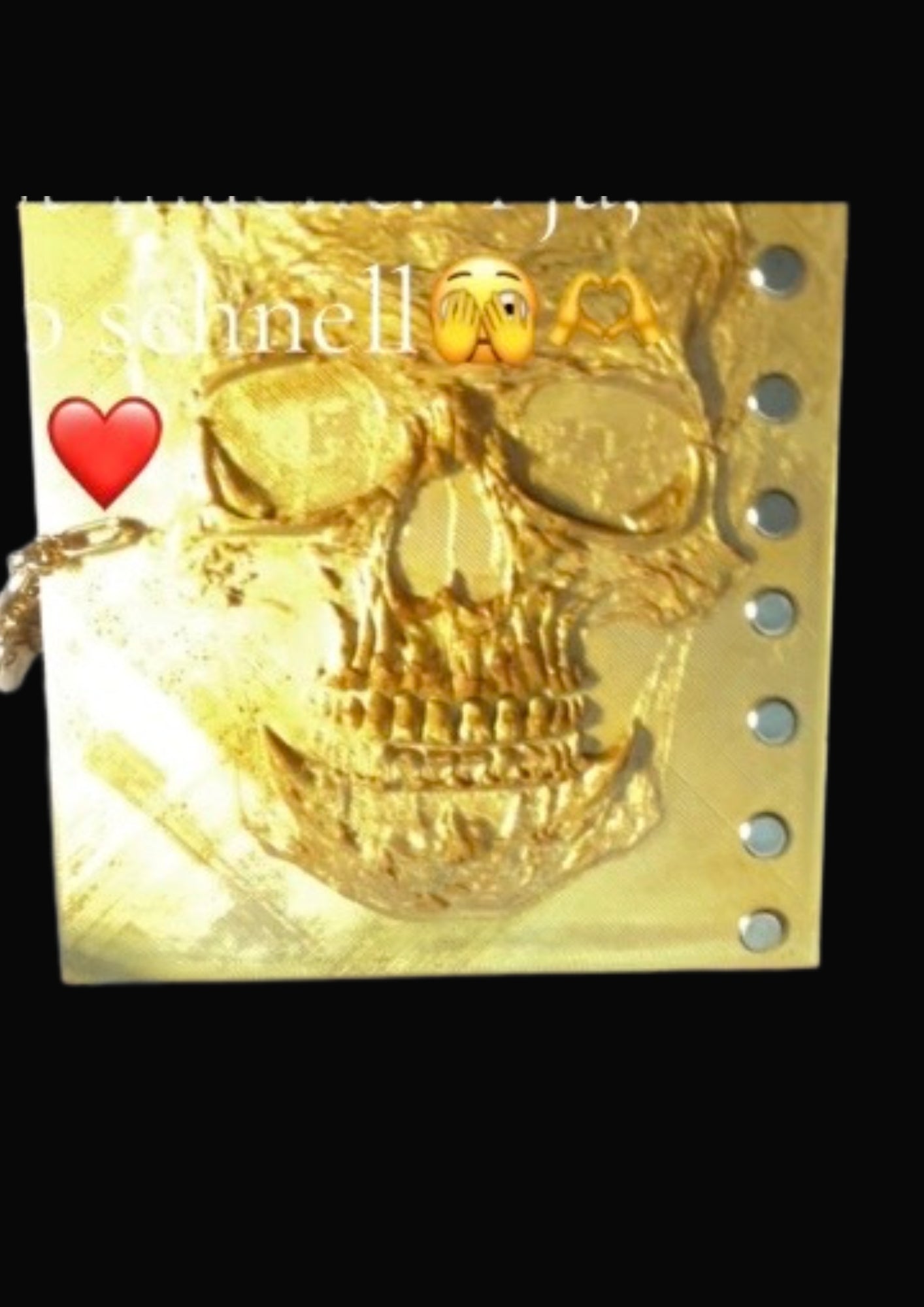 Halloween Binder in Gold aus dem 3 -D Drucker