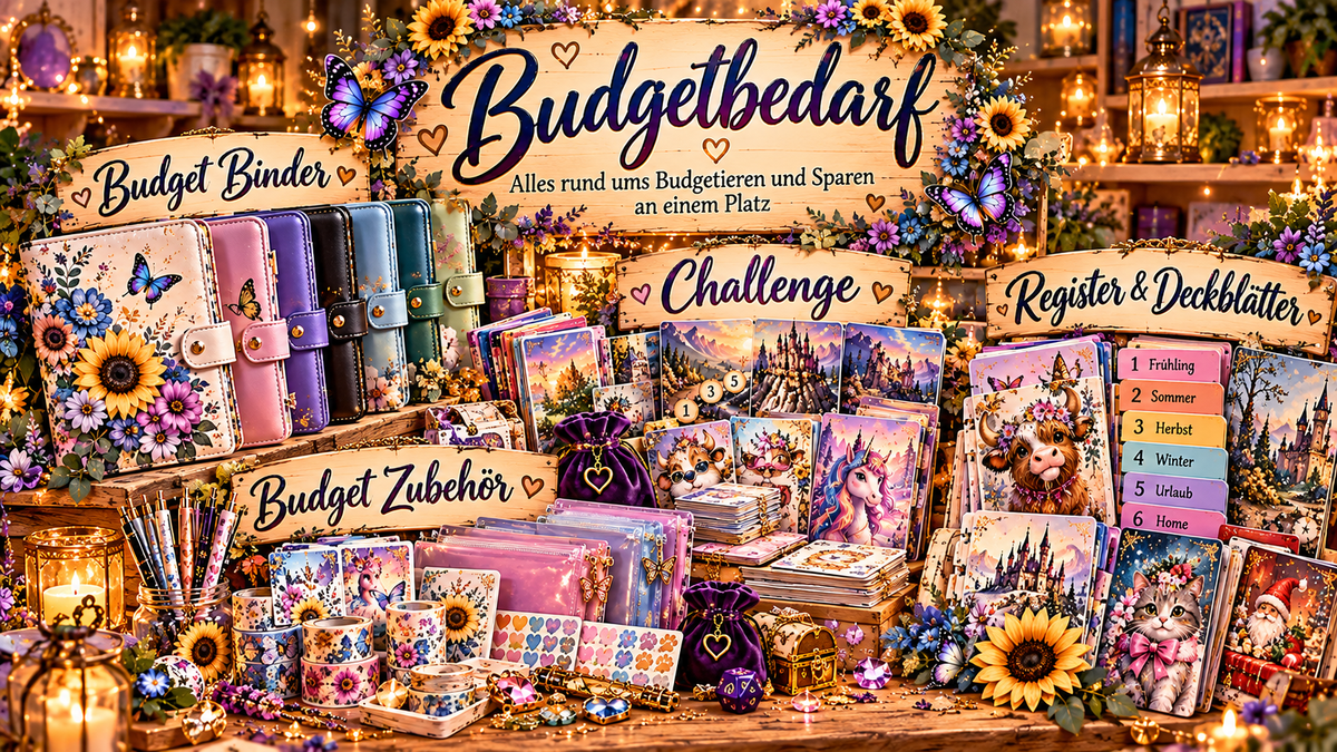 Budgetbedarf – Binder, Challenge, Zubehör, Register und Deckblätter