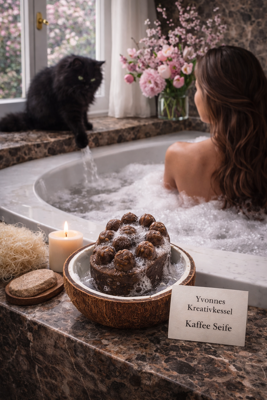 Handgefertigte Kaffeemassage-Seife