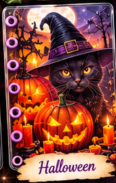 A6 Geldtasche Motivbeispiel: Halloween