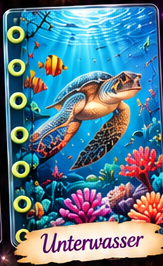 A6 Geldtasche Motivbeispiel: Unterwasser