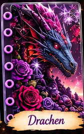 A6 Geldtasche Motivbeispiel: Drachen